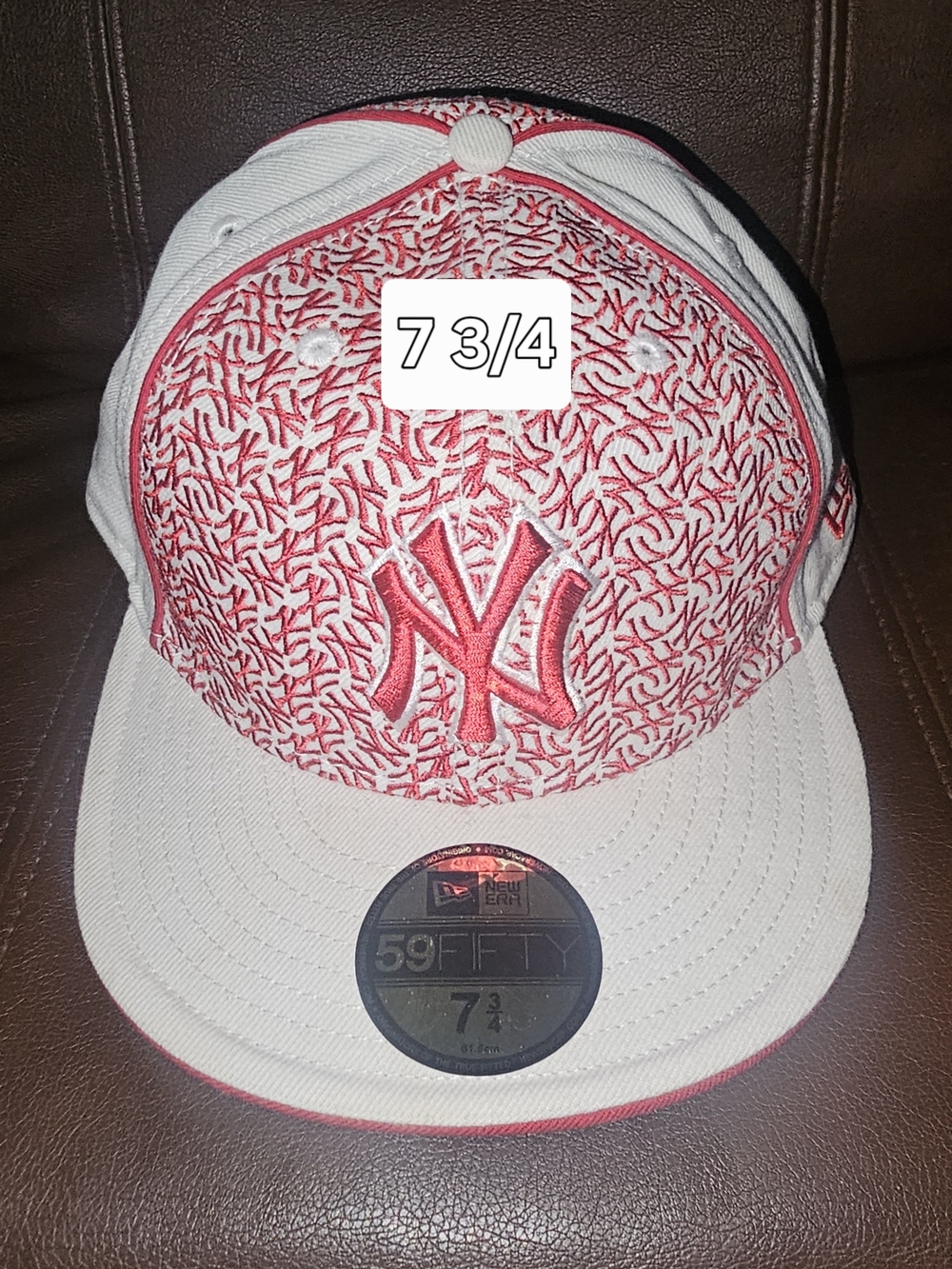 New Era White & Red NY Yankees 59FIFTY Fitted Cap